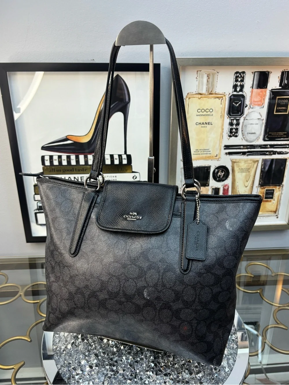 Coach 2014 Ward Signature Tote Bag EUC